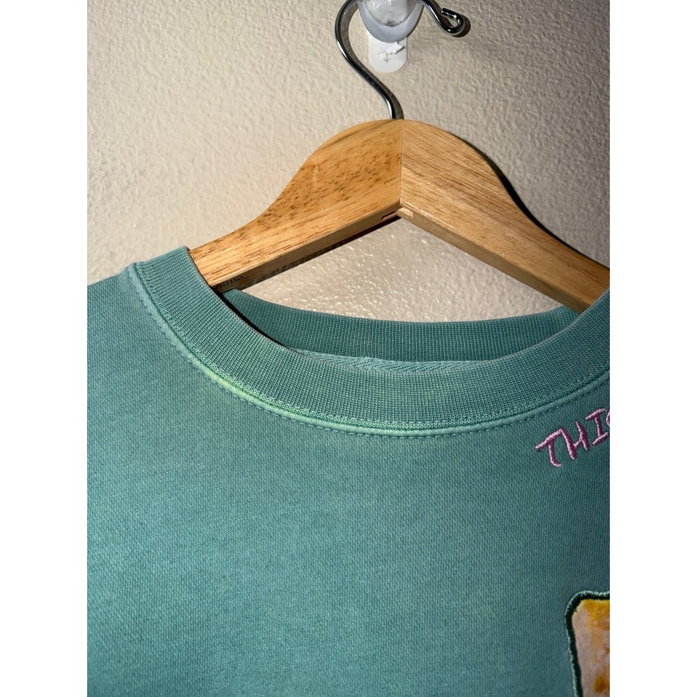 Mr Eat Well Thick Cheese Crewneck Sweatshirt Size Small - Picture 3 of 6